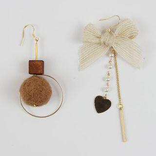 Bow Accent Non Matching Earring / Clip-on Earring