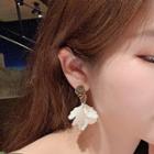 Acrylic Petal Dangle Earring 1 Pair - White - One Size