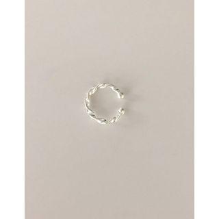 Twist Silver Ear Cuff (1 Pcs) Silver - One Size