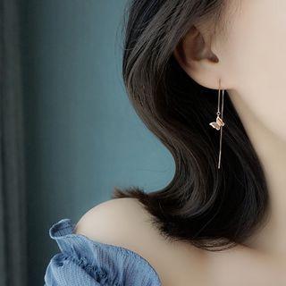 Butterfly Threader Earring 1 Pc - Rose Gold - One Size