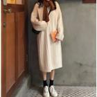 Long Sleeve Ribbed Knitted Dress