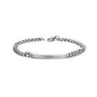 Simple Elegant Geometric Rectangular 316l Stainless Steel Bracelet Silver - One Size