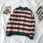 Striped Pullover Stripe - Pink & Green - One Size