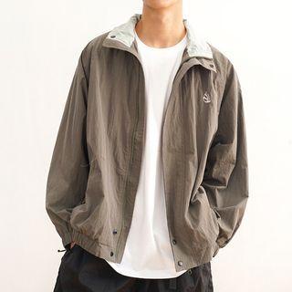 Logo Embroidered Zip-up Jacket