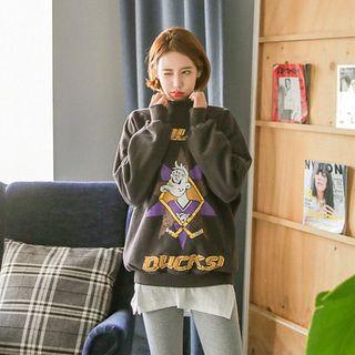 Mock-neck Printed Sweatshirt