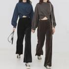 Cropped Twisted Sweatshirt / Wide-leg Pants