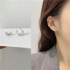 Set Of 2 : Alloy Cuff Earring (assorted Designs) Set Of 2 - Silver - One Size