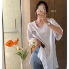 Side-slit Loose T-shirt
