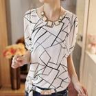 Short-sleeve Print Top (various Designs)