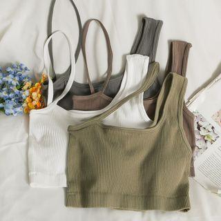 Asymmetrical Ribbed Tank Top