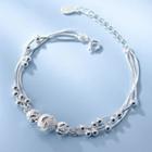 Layered Sterling Silver Bracelet 1 Pc - S925 Silver - Silver - One Size