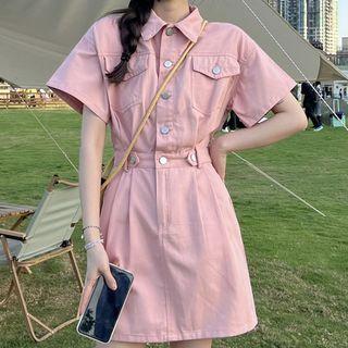 Loose-fit A-line Denim Dress