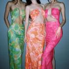 Halter Floral Cutout Maxi Sheath Dress