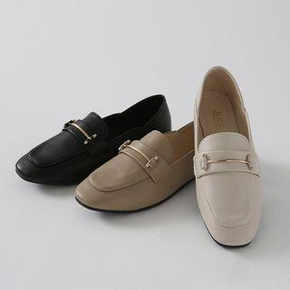 Metal-accent Pleather Loafers