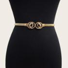 Buckled Metal Chain Belt Gold - One Size