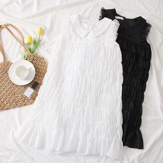 Ruched Sleeveless Mini Dress
