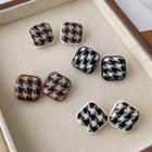 Houndstooth Square Stud Earring
