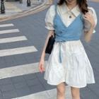 Denim Vest / Short-sleeve Shirt Dress