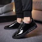 Patent Leather Lace-up Sneakers