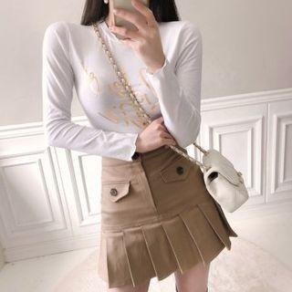 L Me Letter Slim-fit Top