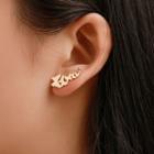 Alloy Butterfly Dangle Earring 01-4314 - 1 Pc - Gold - One Size