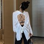 Backless Shirt White - One Size