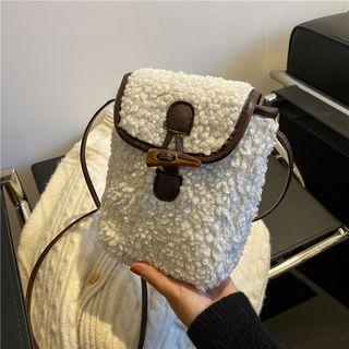 Fleece Toggle Crossbody Bag