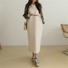 Raglan-sleeve Maxi Hoodie Dress