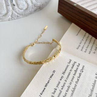 Shirred Bangle S130 - Bangle - Gold - One Size