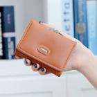 Faux Leather Three Fold Clasp Wallet