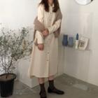 Long-sleeve Shirtdress Almond - One Size