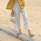 Seam-detail Linen Blend Pants