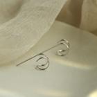 Geometric Alloy Earring Silver - One Size