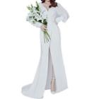 Long-sleeve A-line Wedding Dress