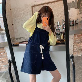 Long-sleeve Plain T-shirt / Jumper Shorts