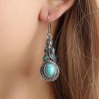 Turquoise Alloy Pendant Necklace / Dangle Earring / Set