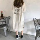 Lettering Loose-fit Long-sleeve Dress