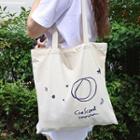 Moon Print Canvas Tote Bag Off-white - One Size
