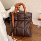 Faux Leather Padded Tote Bag
