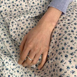 925 Silver Band Ring Silver - One Size