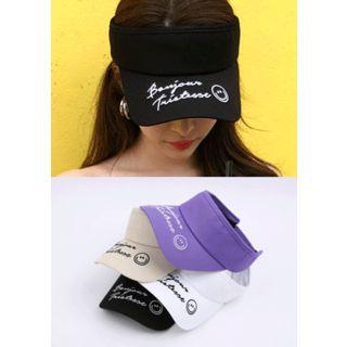 Lettering Emoji Cotton Sun Cap
