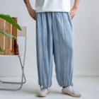 Drawstring Tie-dye Wide-leg Pants