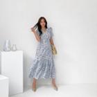 Button-through Maxi Floral Dress