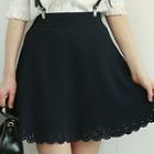 Perforated Scallop-hem A-line Skirt (no Suspender)