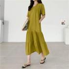 U-neck Long T-shirt Dress