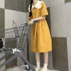 Two Tone Ruffle A-line Dress