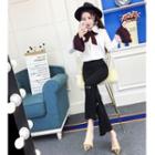 Set: Ruffled Shirt + Boot-cut Pants