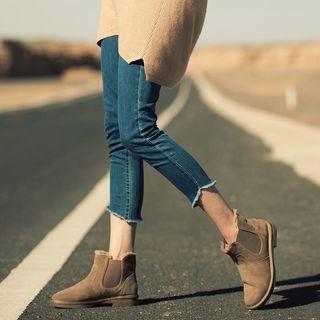 Plain Low Heel Snow Boots