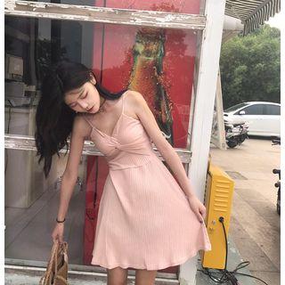 Spaghetti Strap Knot A-line Dress