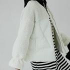 Fleece-panel Short Puffer Jacket